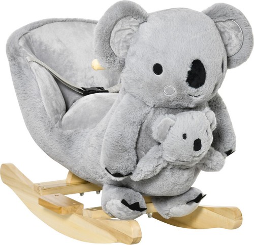 Dondolo koala peluche legno - koala,