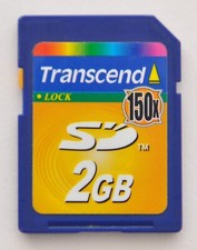 Transcend 2GB 150X SD Secure Digital Card Speicherkarte Karte flash Card