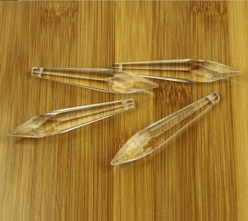 10pcs 63mm clear - clear, multifaceted