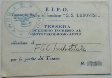 TESSERA TORNEO DI RUGBY PALLA