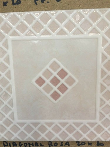 Decoro diagonal rosa - , gres
