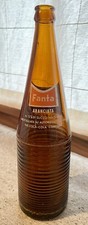 FANTA BOTTIGLIA VINTAGE ANNI 60-70 MARCHIATA FAMIB MILANO VETRO SCURO