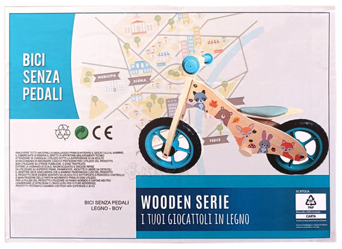 Bicicletta legno senza - in,