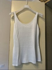 Top Donna canotta Spalla Larga Sotto Giacca argento Firmato Mimmina Made In Ital