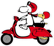 Adesivo snoopy moto - adesivo,