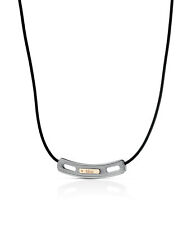Collana Uomo BLISS piastina Rosè con Diamante Naturale 20025201 Caucciù Titanio