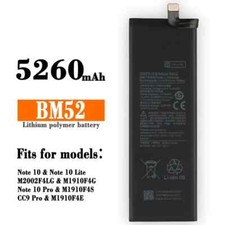 BATTERIA PILA XIAOMI BM52 5260mAh LITIO PER MI NOTE 10 LITE COME ORIGINALE