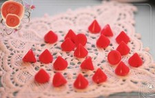 40pz Borchie sfuse a cono da cucire colore rosa corallo *40pcs pink CONE STUDS