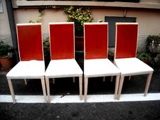 N 4 SEDIE LACCATE  SHABBY CHIC