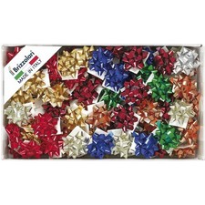 Brizzolari 100 pz. Coccarde Stelle Mini 6,5mm 2970 Colori Assortiti Metallizzati