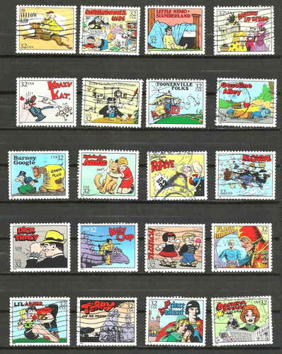 Francobolli usa 1995 comic - francobolli,