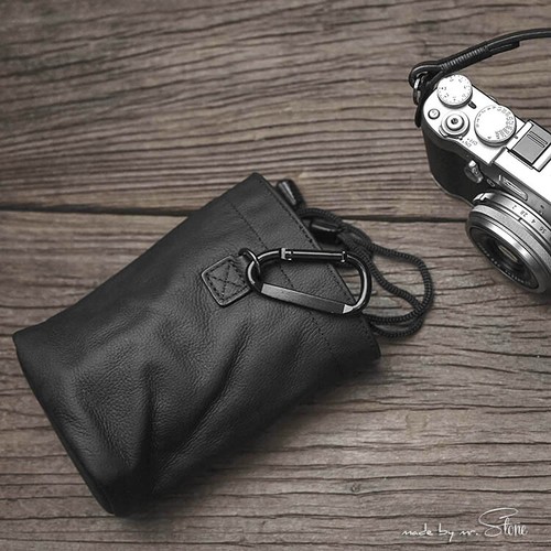 Custodia fotocamera vera pelle
