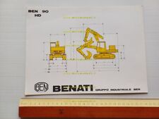 Benati BEN 90 HD escavatore cingolato scheda tecnica depliant originale italiano
