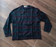 Maglione Cardigan Donna Vintage Pura Lana 