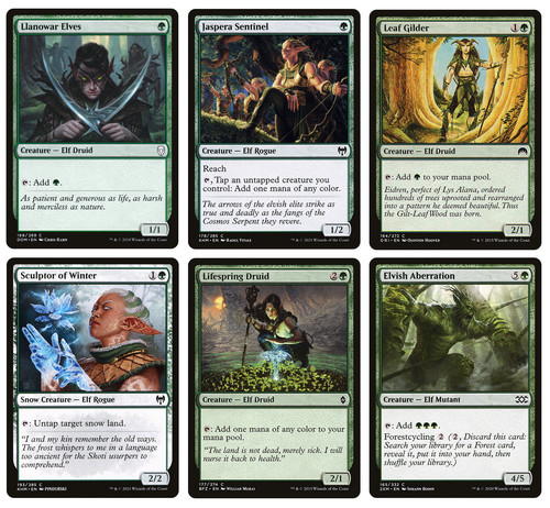 Mtg playsets of green - -,