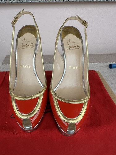 Open toe louboutin rosse - open,
