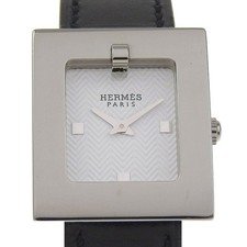 HERMES Orologio da Cintura Orologi BE1.110 Quadrante Bianco Acciaio Inox/Cuoio Quarzo...