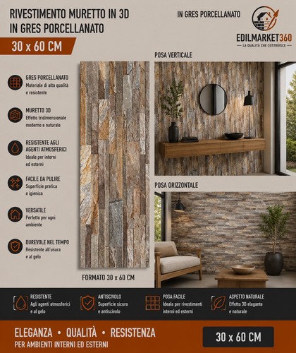 44mq rivestimento muretto 3d - 1,44mq,