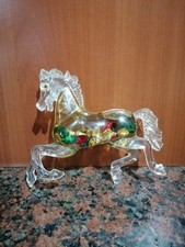 Giocattolo D Epoca Vintage Cavallo Plastica Dura Adornato con Interni