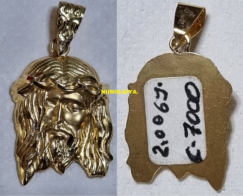 Ciondolo testa cristo oro - testa,