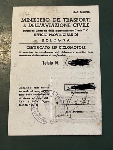 Libretto circolazione