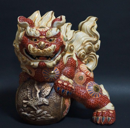 Statua shishi porcellana - statua,