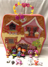 Mini bambola Lalaloopsy figure animali accessori e custodia da viaggio casa lotto 13