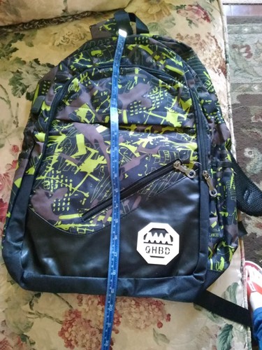 Zaino scuola unisex verde nero