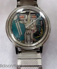 OROLOGIO VINTAGE BULOVA ACCUTRON SPACEVIEW UOMO ANELLO CAPITOLO SS 36mm M3 FUNZIONA!