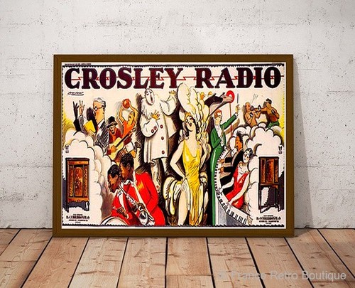 Crosley radio poster vintage - radio,