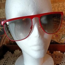 Vintage sunglasses occhiali da sole NUOVI lenti verdi Solo Sole in metallo 