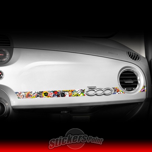 Adesivo fiat 500 sticker - sticker, bomb
