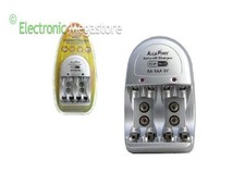 CARICABATTERIE COMPATTO PER AA/AAA/9V NI-MH AP99A