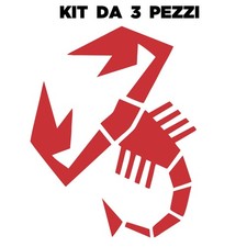 Stock 5 Kit Adesivi Scorpione ABARTH – 15 Pezzi Totali – Auto Moto Casco  Replic