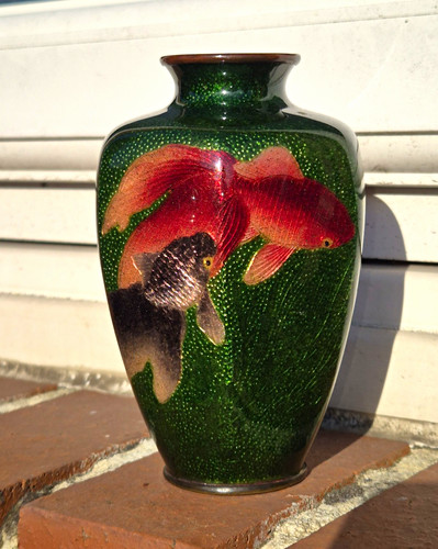Antico vaso pesce cloisonne