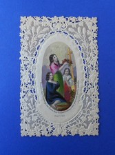 Santino HolyCard Canivet meccanico Pintard Fanciulli Croce Coloritura a mano