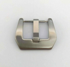 FIBBIA CINTURINO OROLOGIO 20 MM 20MM ACCIAIO METALLO SILVER INOX STILE PANERAI @