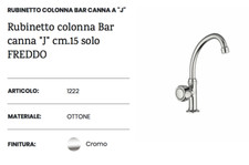 1222 FROMAC - RUBINETTO COLONNA BAR A SNODO CANNA GIREVOLE SOPRA LAVABO ITALY