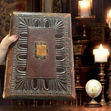 Antico Album Liberty Con 82 Antiche Fotografie Fine ‘800 Anche Militari