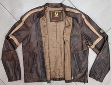 Belstaff Brown Leather HERO Jacket size XXL giacca giubbino Vintage ULTRA RARE