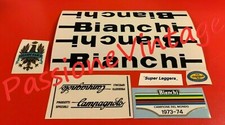 BIANCHI SUPER LEGGERA del 1976 decalcomanie  /stickers/adesivi