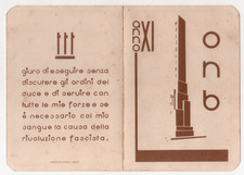 TESSERA FASCISTA ONB ANNO XI