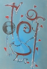 Sergio DANGELO (Milano 1932) ECLAIRES d' AFFECTION Tecnica Mista su tela 100x60