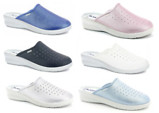 INBLU Ciabatte chiuse sabout sanitarie donna pelle comfort pantofole elastico