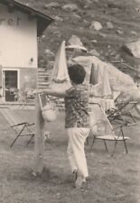 B5 - Foto Photo Fotografia Anni 60 - Donna Montagna Baita