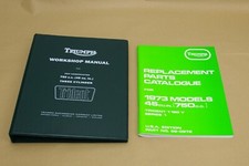  TRIUMPH TRIDENT T150 MANUALE OFFICINA ORIGINALE E LISTA RICAMBI ILLUSTRATI 1973