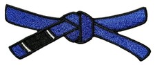 BJJ Blu Cintura Patch Ricamato
