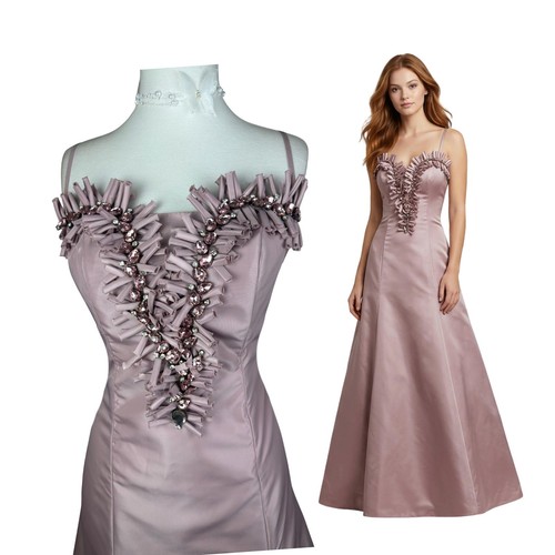 Abito vintage con corsetto - , in