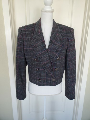 Vintage crop tweed jacket - crop,