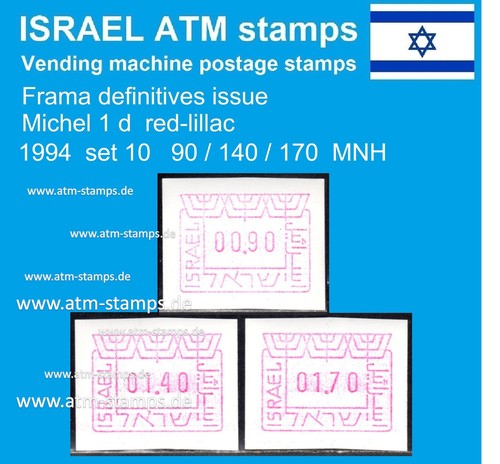 Francobolli bancomat israele - francobolli,